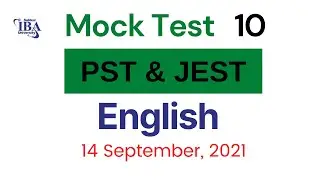 10th Mock Test || PST JEST ENGLISH ||PST JEST Mock Test ||