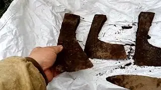 Нашёл в лесу четыре японских топора времён Карафуто, август 2024 г.