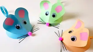 Paper Mouse Symbol of 2020 DIY Kids Crafts for New Year Paper Mouse