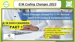 E/M Updated Guideline 2023 | PART-1 | Major changes in ED, Consult, Hospital Care| Major E/M Changes