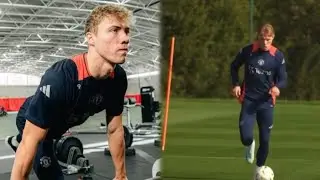 RASMUS HOJLUND RETURN TO MANCHESTER UNITED TRAINING