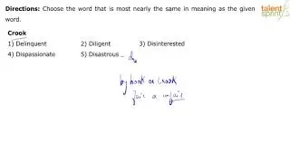 Synonyms and Antonyms | Additional Questions 1 to 5 | Vocabulary | English | TalentSprint