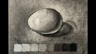 Art Lessons with Rossi: Value - Subtractive Charcoal Drawing - Egg