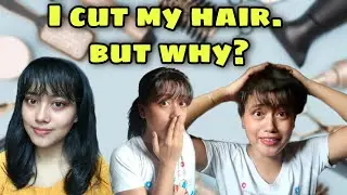 Indian girl try 1- Minute Mullet Trend ( Wolf cut ) | first time I try Mullet | Wolf | Shag haircut😄