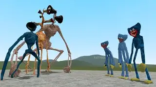 HUGGY WUGGY VS ALL SIREN HEAD MODELS!!! Garrys Mod Sand Box