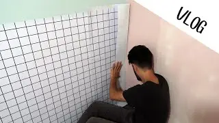 APLICANDO PAPEL DE PAREDE NO QUARTO DA BIA | Vlog