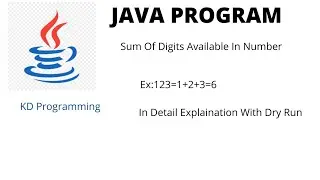 Java program to calculate the sum of digits in number!!
