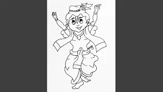 How to Draw Lord Krishna for Janmashtami | Step-by-Step Drawing Tutorial