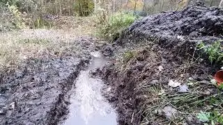 Копаем траншею для труб.Очищение пруда. УЗВ,Форель,Forell,Teich, Teichwirtschaft