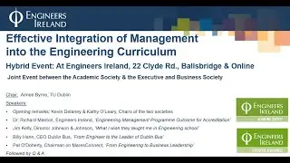 Effective Integration of Management into the Engineering Curriculum