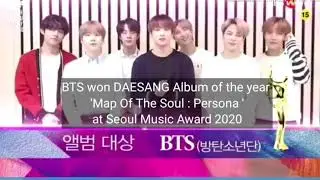 BTS won DAESANG Album of the year at Seoul Music Award 2020