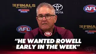 Chris Fagan explains how Lions star shutdown Matt Rowell in semi final 👀 | Brisbane press conference