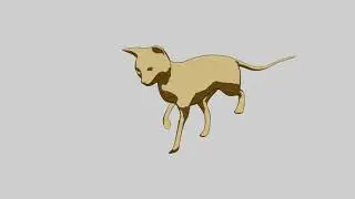 Cat walkcycle test,  Blender 3.1  alpha Eevee Render