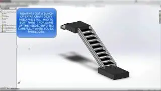 Solidworks Training - Tutorial:  Structural Steel Stairs Pt. 1 of 5 and CAD files