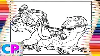 Spider-Man Lies on T-Rex/Spiderman vs Tyrannosaurus/IPad/@coloringpagestv Defqwop - Awakening [NCS]