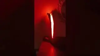 RGB светильник из яблони.