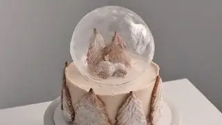 Glass Ball Cake with Snow🤩🎄