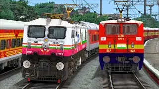 LHB RAJDHANI OVERTAKE ICF RAJDHANI EXP | BUMPY RAILROAD | Train Simulator | Railworks 3 | NTG GAMING