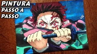 Como Colorir O Tanjiro Usando LÁPIS ESCOLAR❓