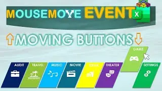Create an Amazing Effect Using MouseMove Event in Excel Using Macro|Buttons That Move Up and Down