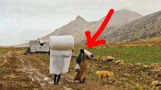 Shopping at the market: a beautiful day with a nomadic family in the mountains