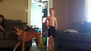 Kid get kick in the balls