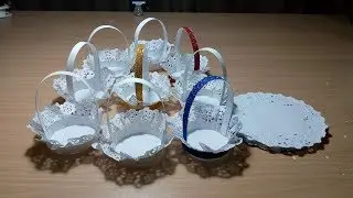 Canastas con blonda - Fáciles y rápidas - Ideal para souvenirs
