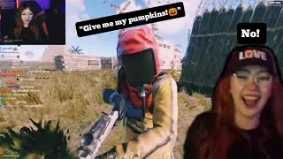 Justaminx Rust funny moments | Minx steals pumpkins 😂 | #rust #Otvserver #jacksepticeye #twitch