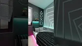 dekorasi kamar gaming yang sempit dan sederhana tapi estetik #desainkamar #bedroomdesign #shorts