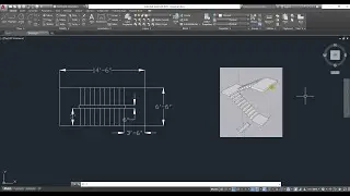 AutoCAD Stair Design 2D & 3D Views  AutoCAD Stairs Tutorial in Bangla