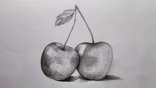 easy cherry drawing tutorial step by step 😍 how to draw cherry