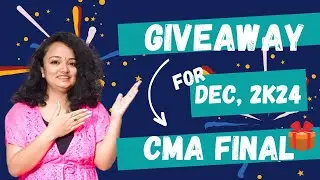 🔥💯*GIVEAWAY* for CMA Final !!! #giveaway #cmafinalclasses #cmafinal #thewittyturtle