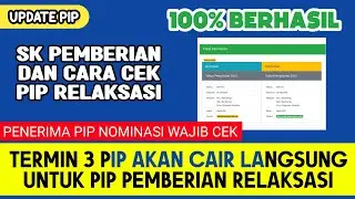 PIP CAIR UNTUK PIP PEMBERIAN RELAKSASI TERMIN 3