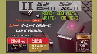 [Cheap & Fast] Fastest SD reader DriverGenius HB081 CATALYST UHS-II SD V60 Sandisk Extreme V30