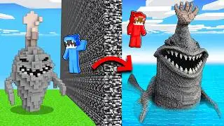 I CHEATED with a HAND SEA MONSTER in Minecraft Build Challenge!