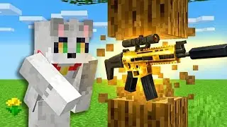 Minecraft PERO los Bloques dan ARMAS ALEATORIAS