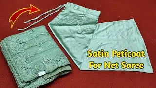 Saree Petticoat Cutting And stitching / नेट या बारीक साड़ी के लिए पेटिकोट/ A Line/2 Kali ka Peticoat