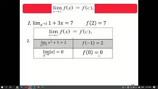 Evaluating Limits by Applying Direct Substitution