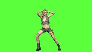 Girl walking| Running | Dancing | Ten different poses of a girl | Green screen cartoon |Beautiful