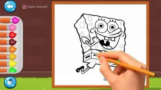 Drawing And Coloring For Kids! Learn Colors For Kids - SpongeBob SquarePants