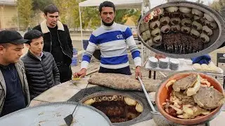 Популярная уличная еда Узбекистана | ТАНДЫР САМСА Наманган СОМСА МАРКАЗИ Самса в косе | САМСА ШУРПА