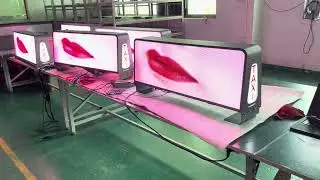 Double sided Fullcolor LED sign programmable for car rooftop