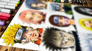 Drawing NARUTO Characters in JOJO Style - [Naruto x JoJo's Bizarre Adventure]