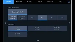 (Blackmagic RAW)  different Constant Bitrate Compressions | 3.1 | 5.1 | 8.1 | & 12.1 - ISO 400