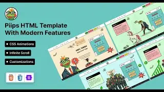 🚀 Piips Token Meme Coin Website Template Demo | Crypto HTML UI 🔥
