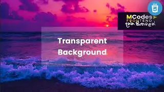 Transparent background div with Text by using CSS (in Sinhala)