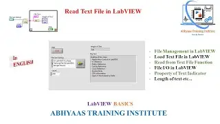 P29 - Read Text File in LabVIEW | Read from Text File Function | File Management