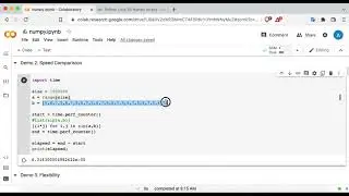 1. Python List Vs numpy array