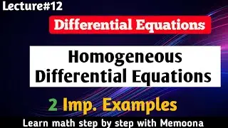Homogeneous differential equations engineering mathematics