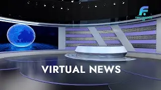 3D Virtual News Studio Complete | 4K Footage